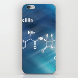 Amoxicillin, antibiotic drug, Structural chemical formula iPhone Skin