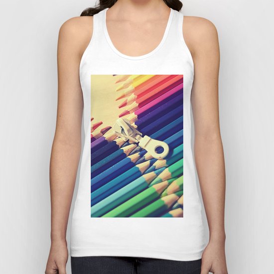 Crayon Zip Unisex Tank Top