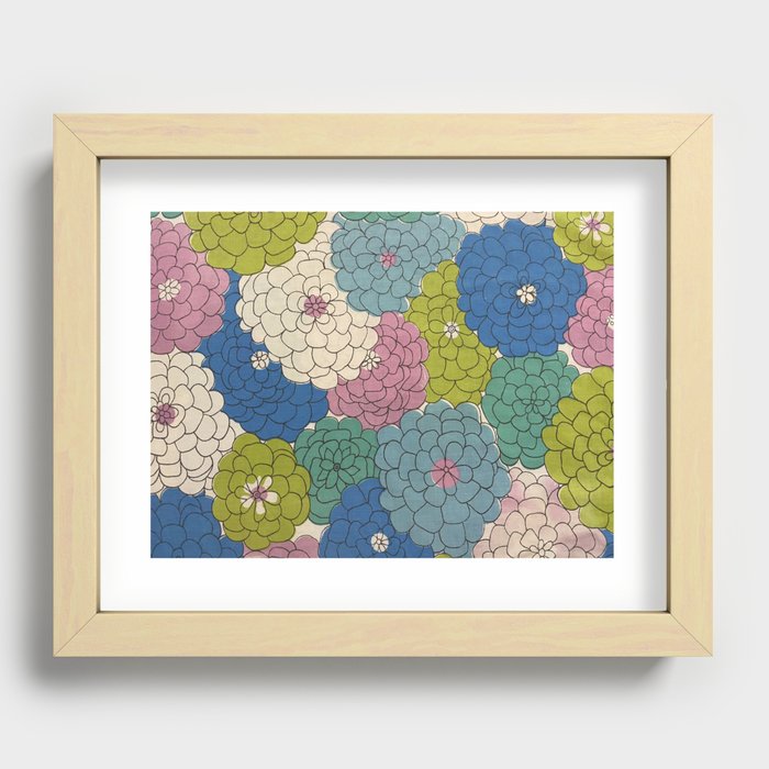 Retro floral fun Recessed Framed Print