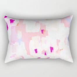 Netta - abstract painting pink pastel bright happy modern home office dorm college decor Rectangular Pillow