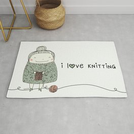 I love knitting Rug