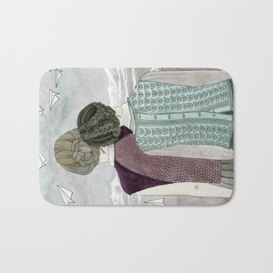 Paper Planes Bath Mat