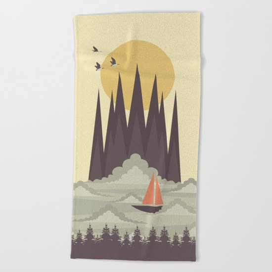 Over the Clouds Beach Towel