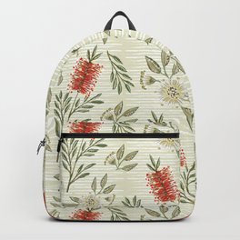 Bottlebrush & Gum Blossom - Native Lime - Large Backpack