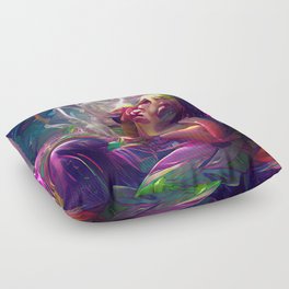"Contemplative Stoner" • Unique Boho Semi-Abstract Art • Perfect For Stoner/Tripping/Chill Rooms Floor Pillow