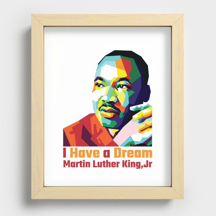 Martin Luther King Recessed Framed Print