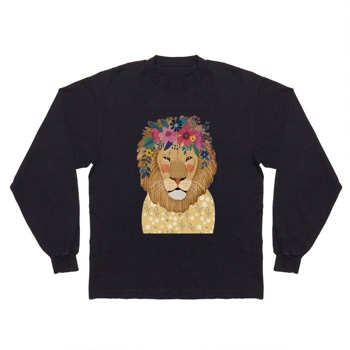 Lion with flowers Long Sleeve T Shirt
