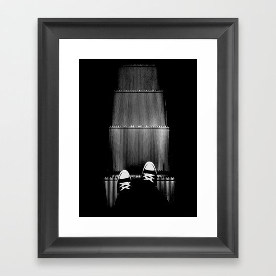 Up The Down Escalator Framed Art Print
