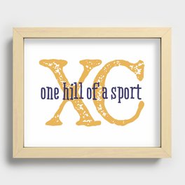 Purple & Gold XC: one hill of a course (cross country) Recessed Framed Print