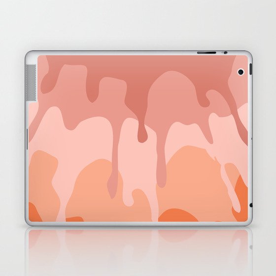 Pink and orange splatters Laptop & iPad Skin