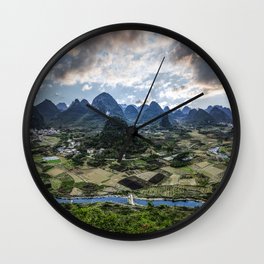 Karst Pinnacle landscape of Guilin Wall Clock