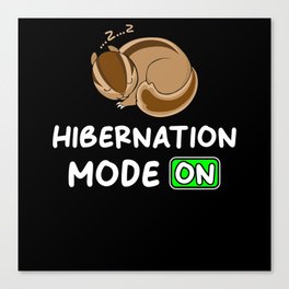 Hibernation Mode On With Chipmunks Canvas Print