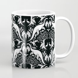 Black & White Cryptid Damask Mug