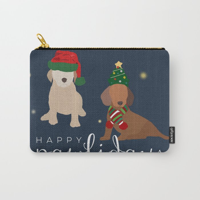 Happy Pawlidays Christmas Cheer Carry-All Pouch