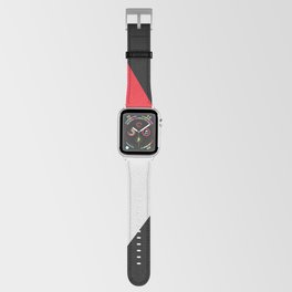 Broken Glass, red, abstract graphic Apple Watch Band