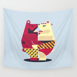 Two Bears Wall Tapestry