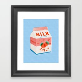 Strawberry Milk Framed Art Print