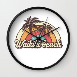Waikiki beach beach city Wall Clock