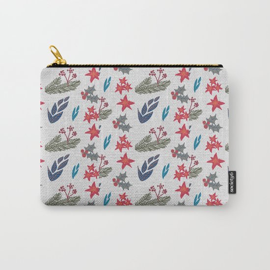 Christmas Floral Carry-All Pouch