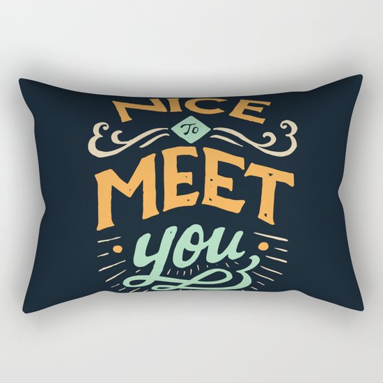 Meet You Rectangular Pillow
