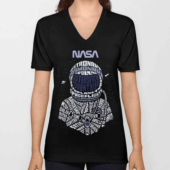 Nasa  Astronaut V Neck T Shirt