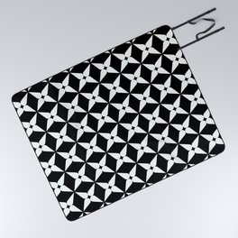 Geometric Pattern 247 (white crosses) Picnic Blanket