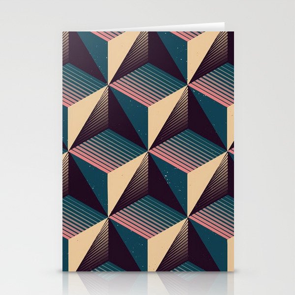 Repeated Tetrahedron 2 Stationery Cards