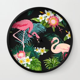 Flamingo Dance Wall Clock