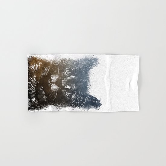 Gray cat Lucky Hand & Bath Towel