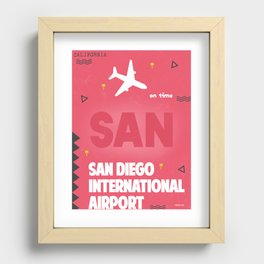 SAN San Diego airport code Recessed Framed Print