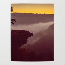 Twilight At Hawksbill Crag - Arkansas Poster
