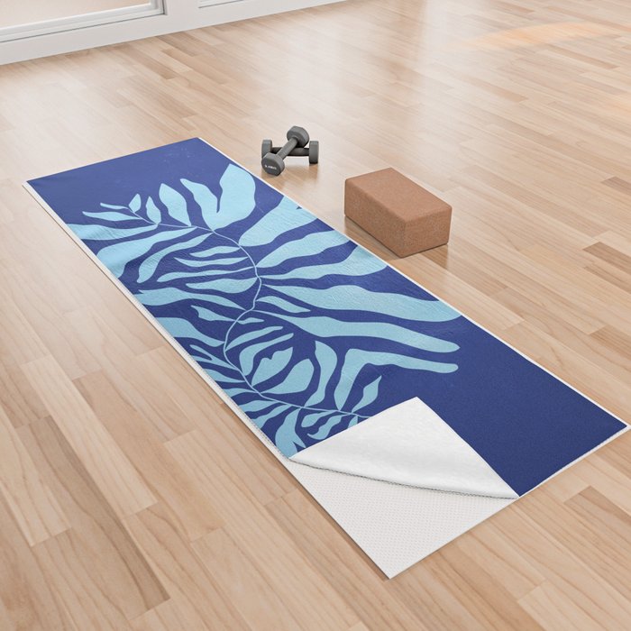 JAZZ FERNS 01 | Starry Blue Matisse Edition Yoga Towel