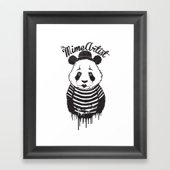 The Mime Artist Framed Art Print