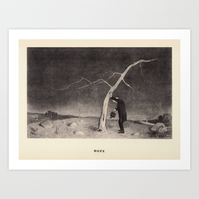 "Hope" from "Trees at Night" by Art Young Art Print