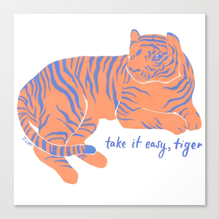 Take It Easy, Tiger Canvas Print