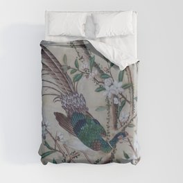 Antique Chinoiserie with Bird Duvet Cover