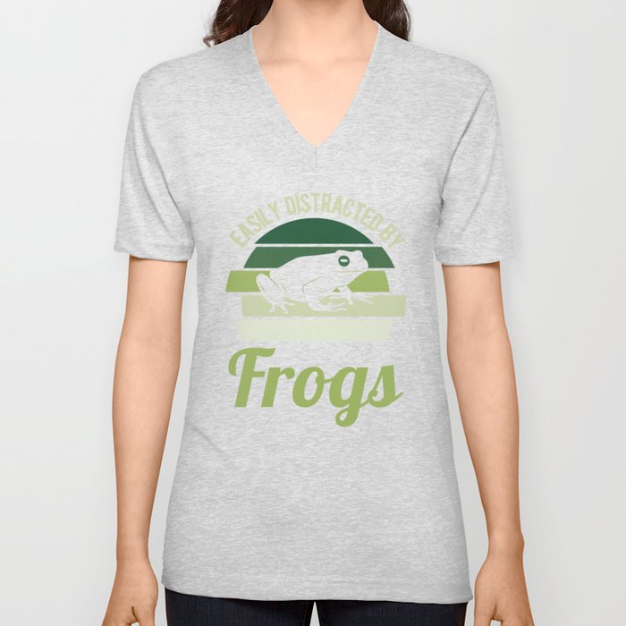 Funny Frogs Lover V Neck T Shirt