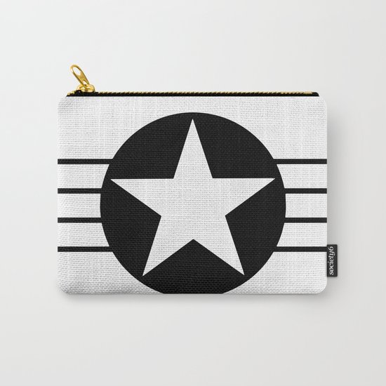 Black and white star Carry-All Pouch