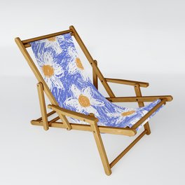 Abstract Flower Pattern Sling Chair