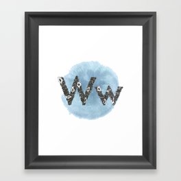 Ww Blue Framed Art Print