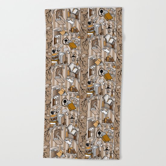 Books: Through the rabbit hole_Moka Beach Towel
