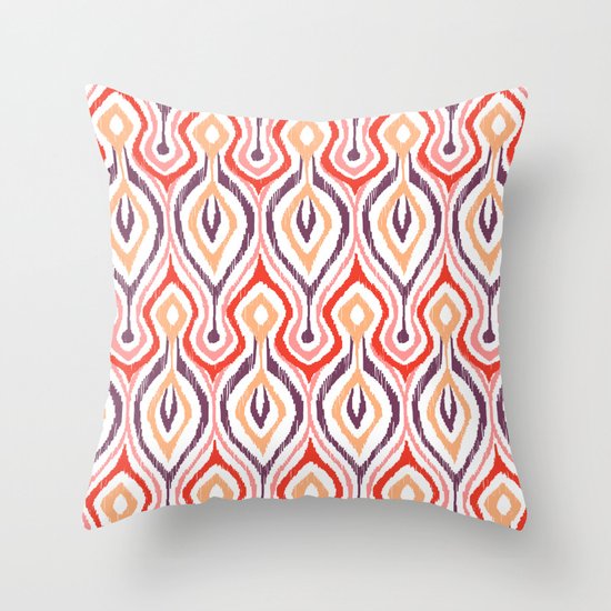 Sketchy Ikat - Nebula Throw Pillow