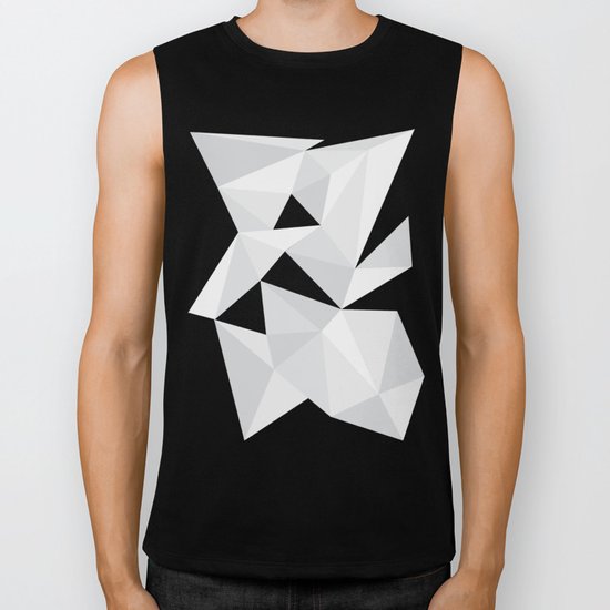 White Deconstruction Biker Tank
