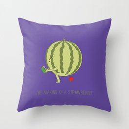 Watermelon strawberry Throw Pillow