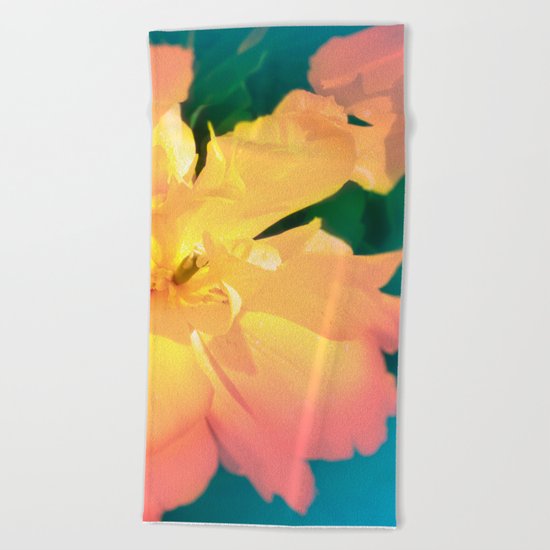 Electric Flower Beach Towel