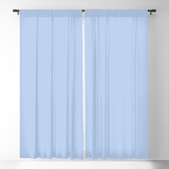 Solid Angel Blue Pastel Simple Solid Color All Over Print Blackout Curtain