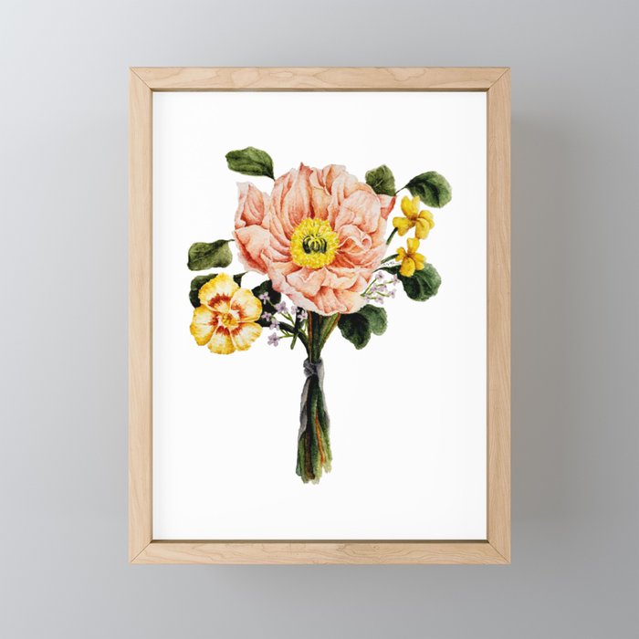 mini bouquet Framed Mini Art Print
