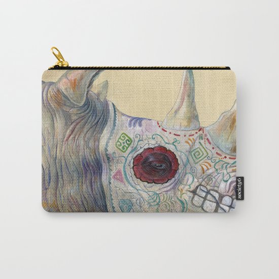 Day of the Dead Rhino Carry-All Pouch