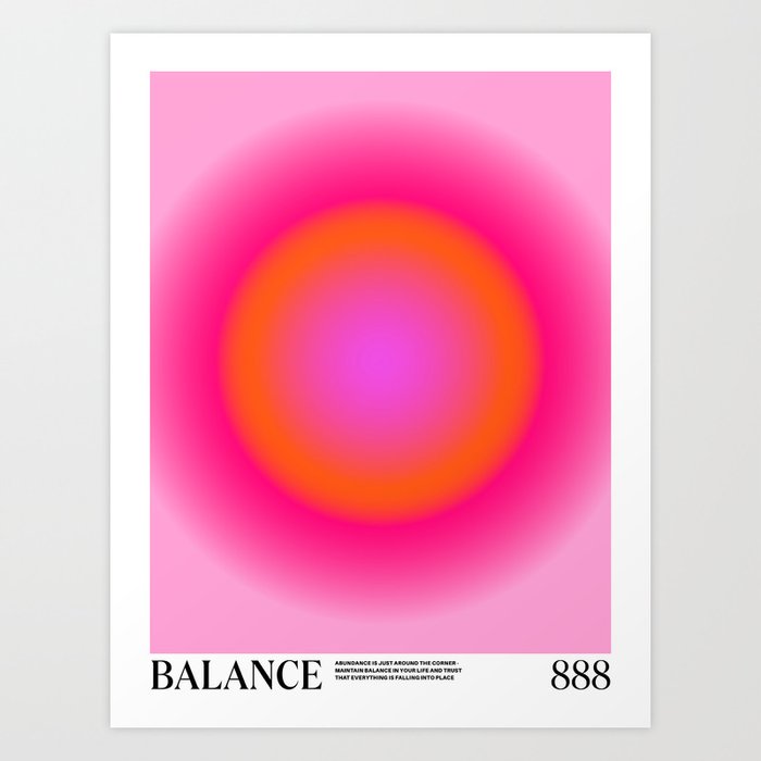 Gradient Angel Numbers: Balance Art Print