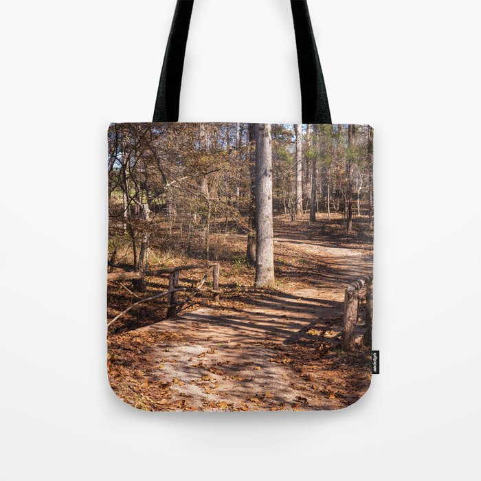 Beautiful Forest Pathway in Fall. Tote Bag